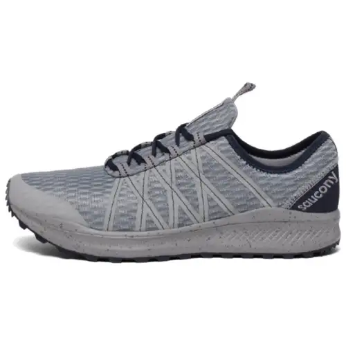 Saucony Mesh Non slip Lightweight Low top Athletic Shoes Men's Gray