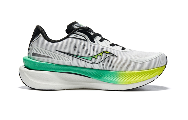 Saucony IDLING Cruise Mesh Cushioning Rebound Low top Training Running Shoes Unisex White Green