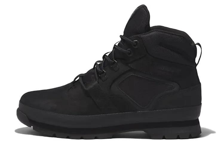 Timberland Euro Hiker Chukka Leather Abrasion Resistant Abrasion Resistant Short Outdoor Boots Black
