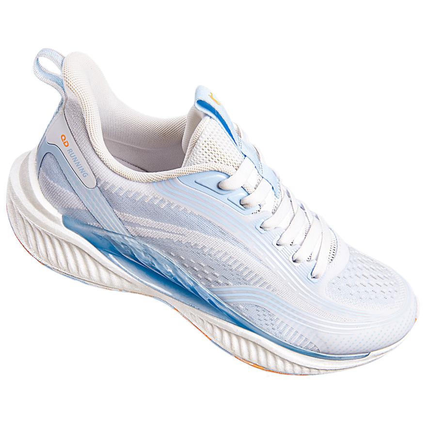 QIAODAN Breathable Rebound Breathable And Resilient Low top Running Shoes Men’s White Blue