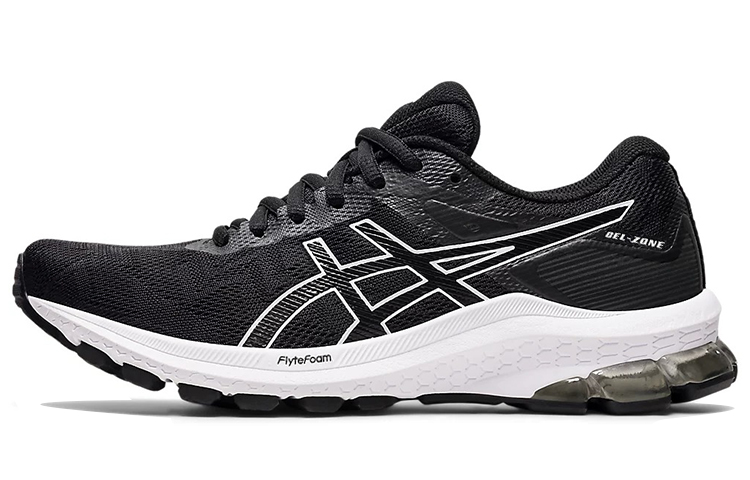 ASICS Gel Zone 8 Running Shoes Women's Low Top Black/White