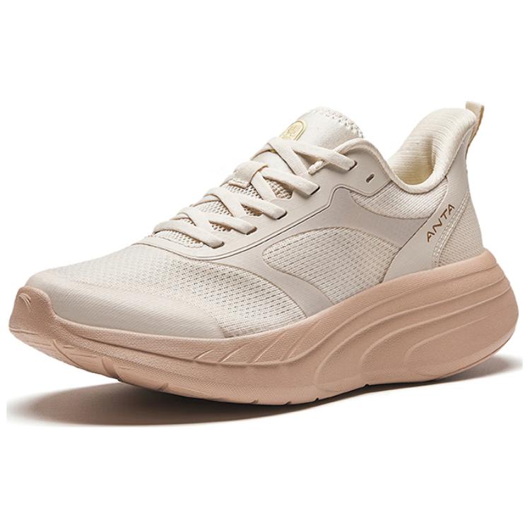Anta Cushioning Abrasion Resistant Slip Resistant Low top Running Shoes Women’s Beige Gray