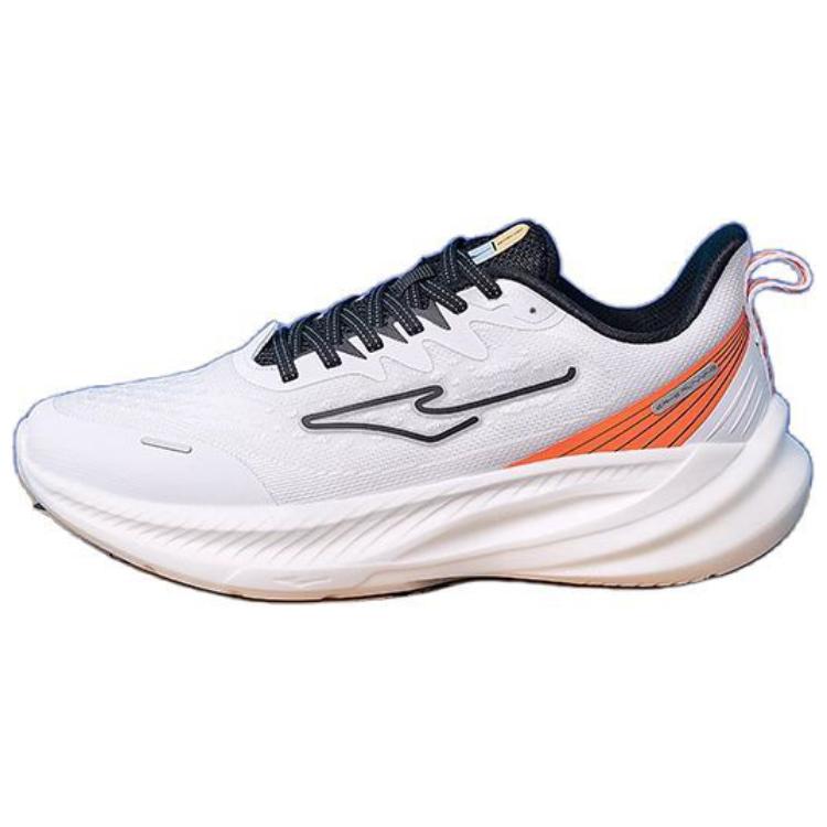 Erke Slip Resistant Abrasion Resistant Slip Resistant Abrasion Resistant Low top Running Shoes Men’s White Orange