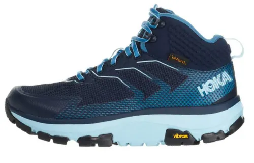 HOKA ONE ONE Fabric Fashion Cushioning Slip Resistant Abrasion Resistant Mid top Outdoor Shoes Women's Blue