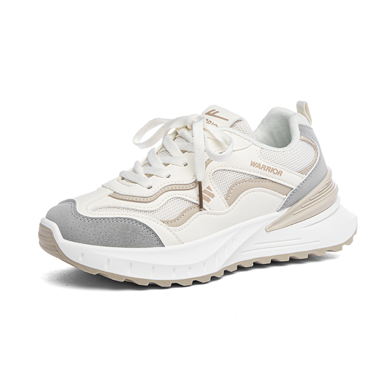 Warrior Abrasion Resistant Breathable Low top Casual Running Shoes Women’s Beige Gray Khaki