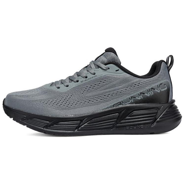 361° Slip Resistant Lightweight Abrasion Resistant Low top Sprint Running Shoes Men’s Gray Black