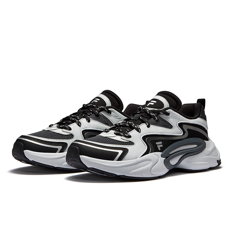 FILA FUSION Textile, Synthetic Leather Low top Running Shoes Men’s Black Gray