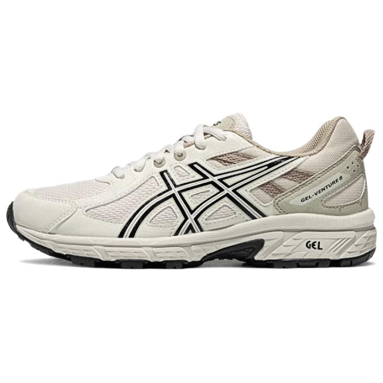 ASICS Gel Venture 6 Textile, Rubber Abrasion Resistant Breathable Low top Casual Running Shoes Women’s Beige Black