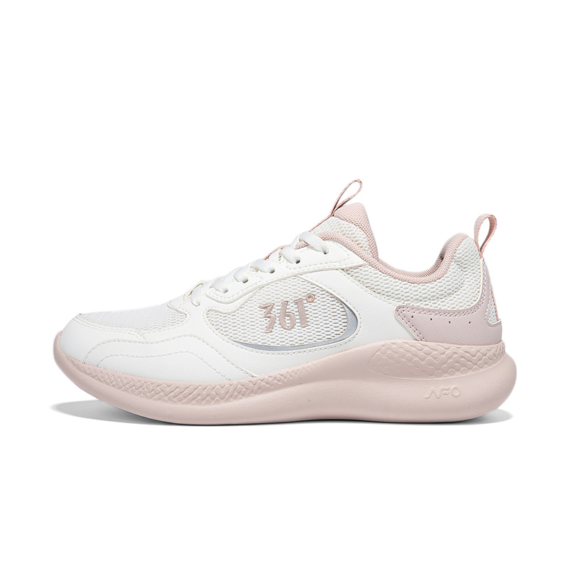 361° Cushioning Breathable Lightweight Low top Casual Running Shoes Women’s White Pink