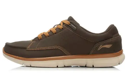 Li Ning Cushioning Slip Resistant Low top Running Shoes Men's Umber