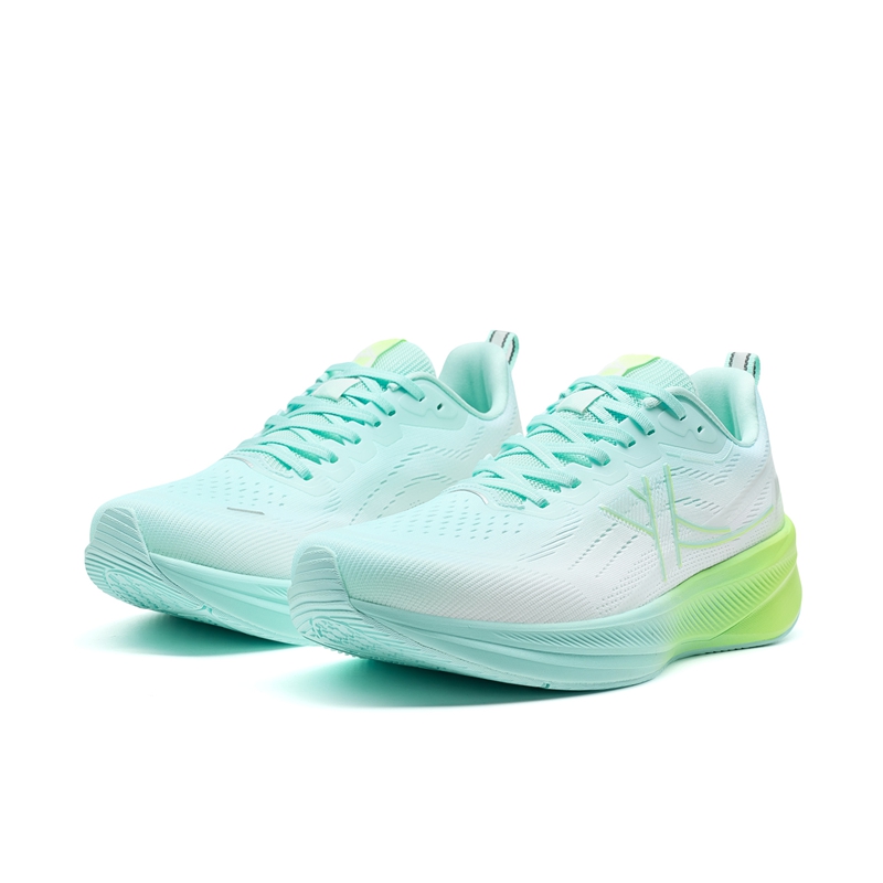 XTEP 6.0 Speed Cushioning Breathable Lightweight Low top Sprint Running Shoes Men’s White Green