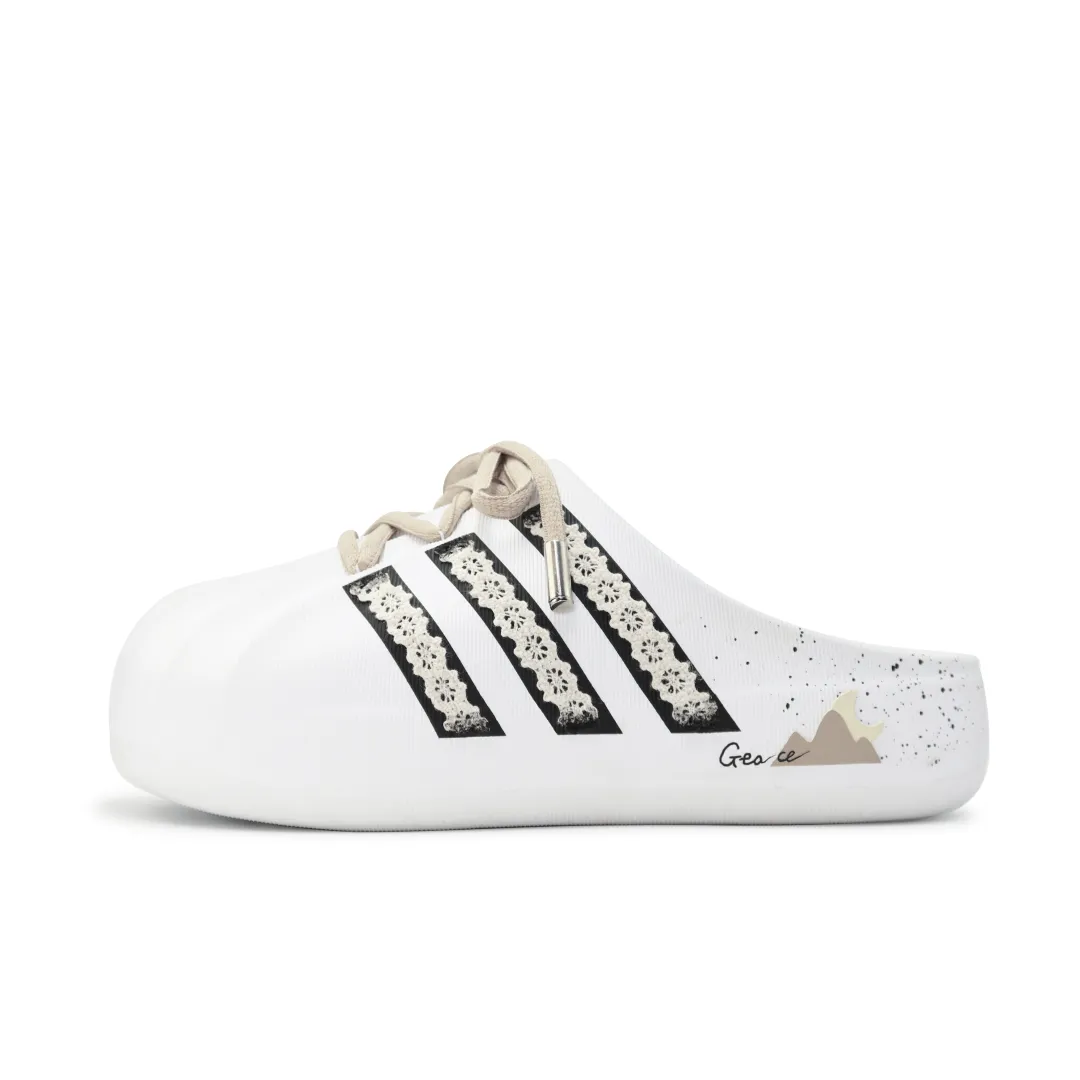 Adidas Originals AdiFOM Superstar Closed Toe Slippers Unisex Black White Umber