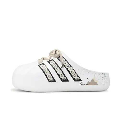 Adidas Originals AdiFOM Superstar Closed Toe Slippers Unisex Black White Umber