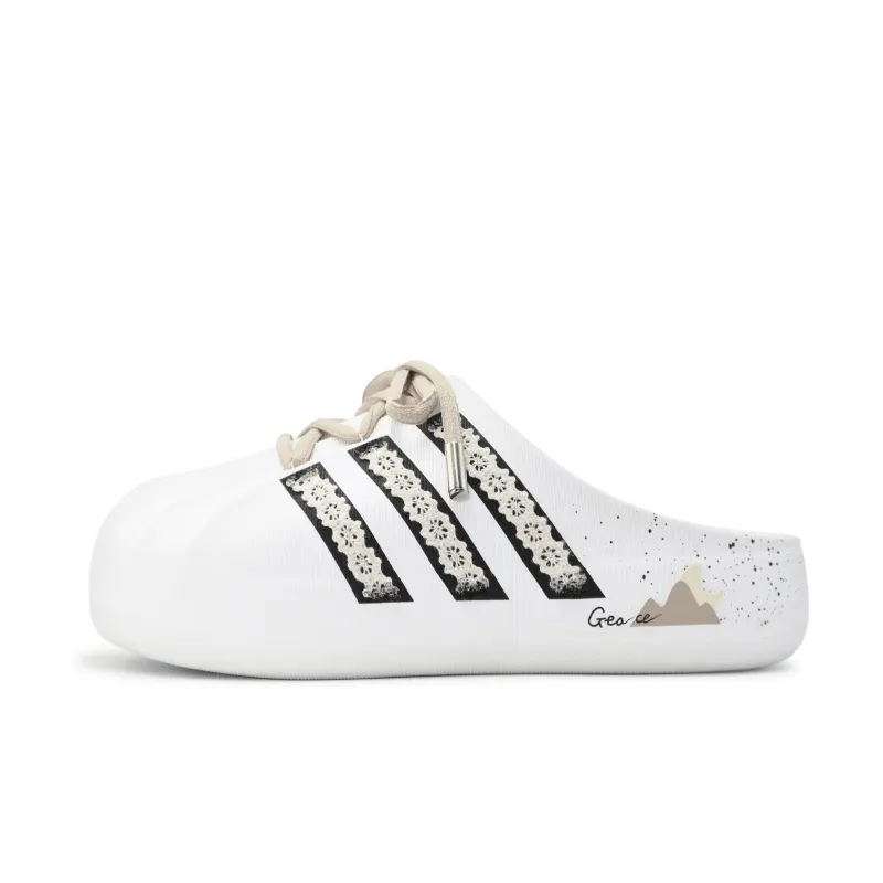 Adidas Originals AdiFOM Superstar Closed Toe Slippers Unisex Black White Umber