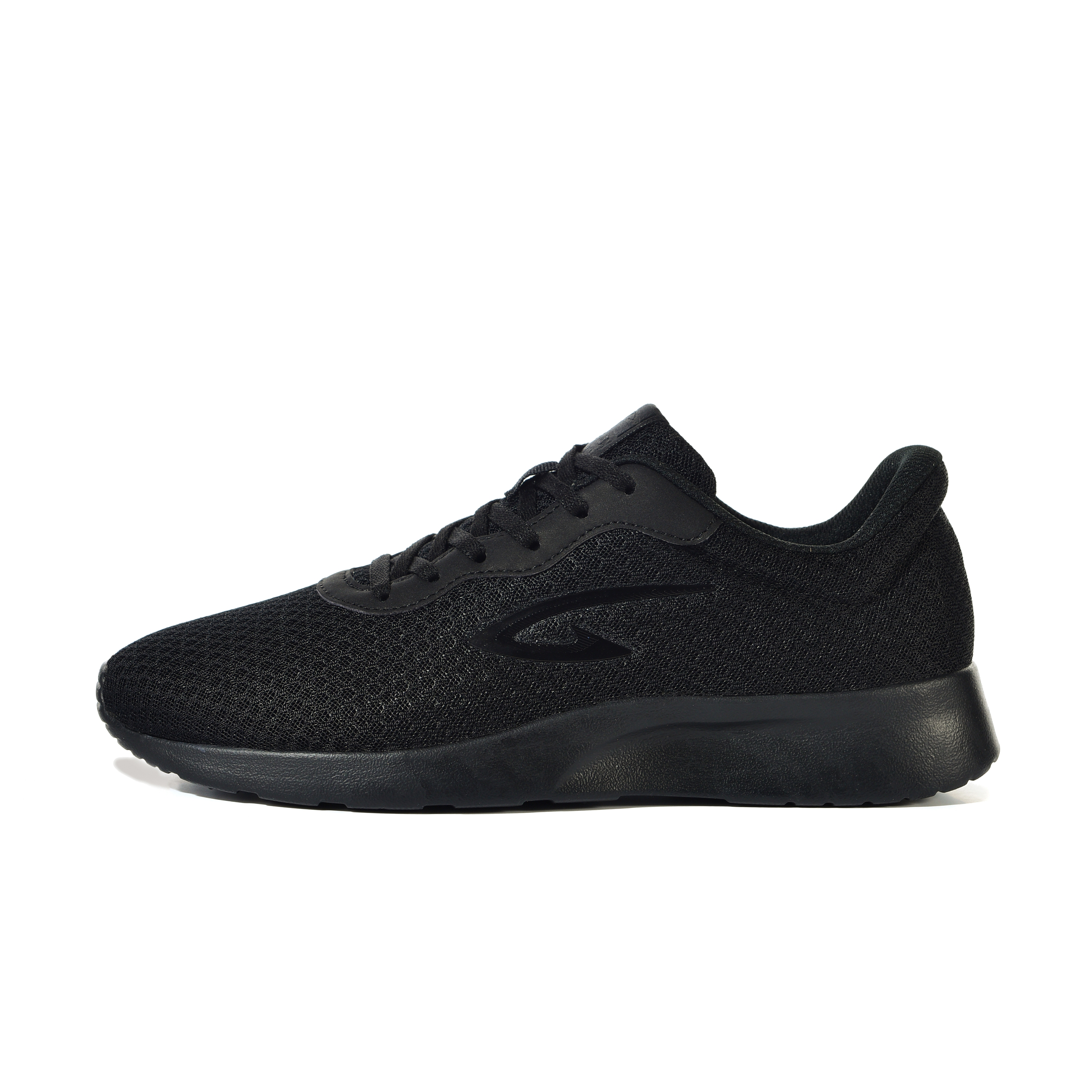 DEERWAY Running Shoes Unisex Low Top All Black
