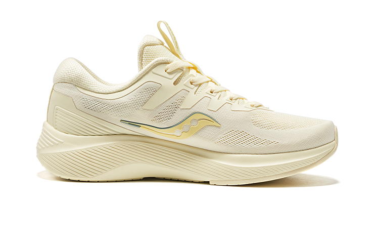 Saucony Comfortable And Breathable Slip Resistant Abrasion Resistant Low top Running Shoes Women’s Light Yellow