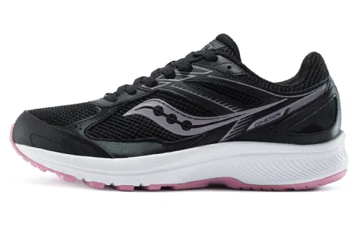 Saucony Cohesion 14 Running Shoes Women's Low Top Black Pink Red
