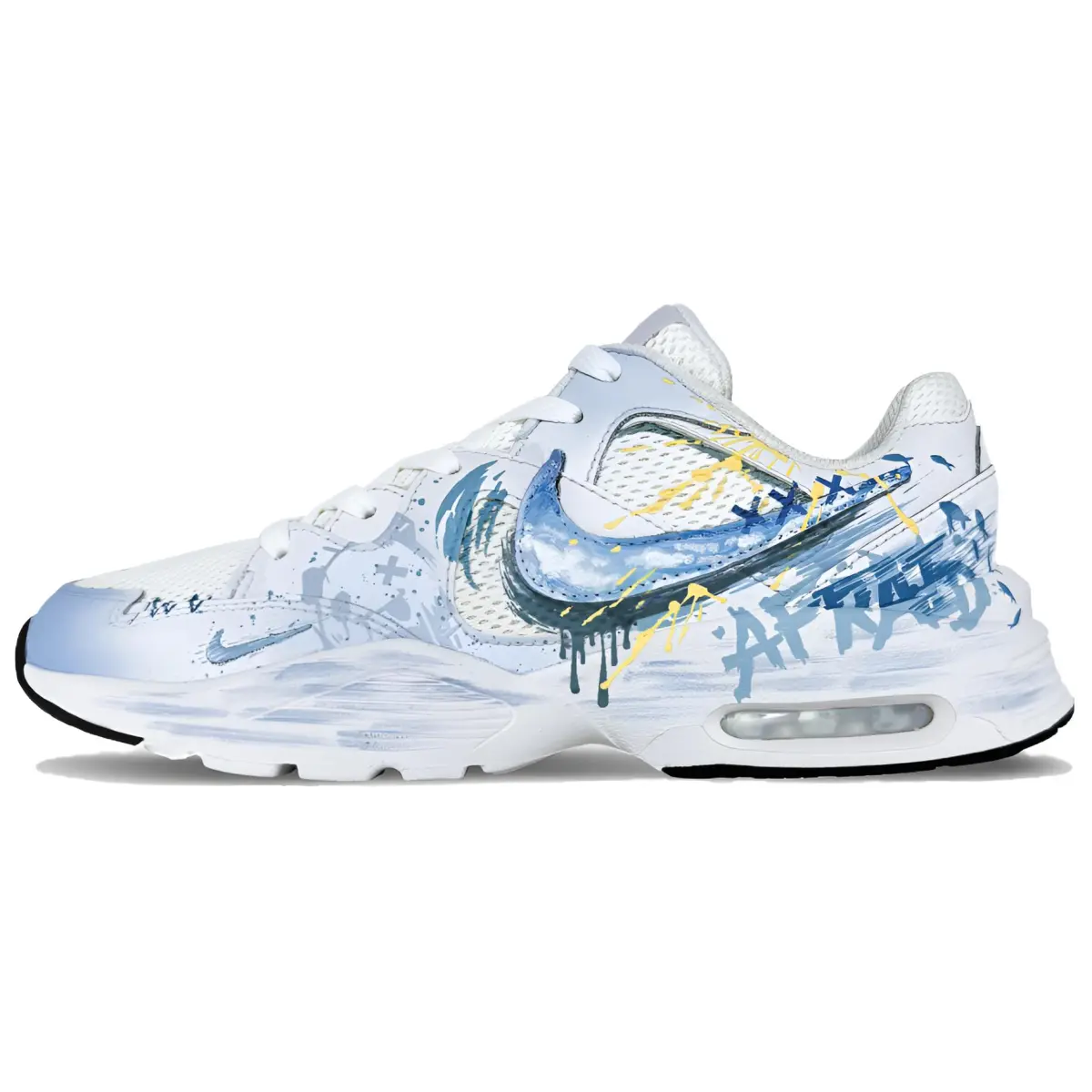 Nike Air Max Fusion Abrasion Resistant Abrasion Resistant Low top Running Shoes Men's Blue White