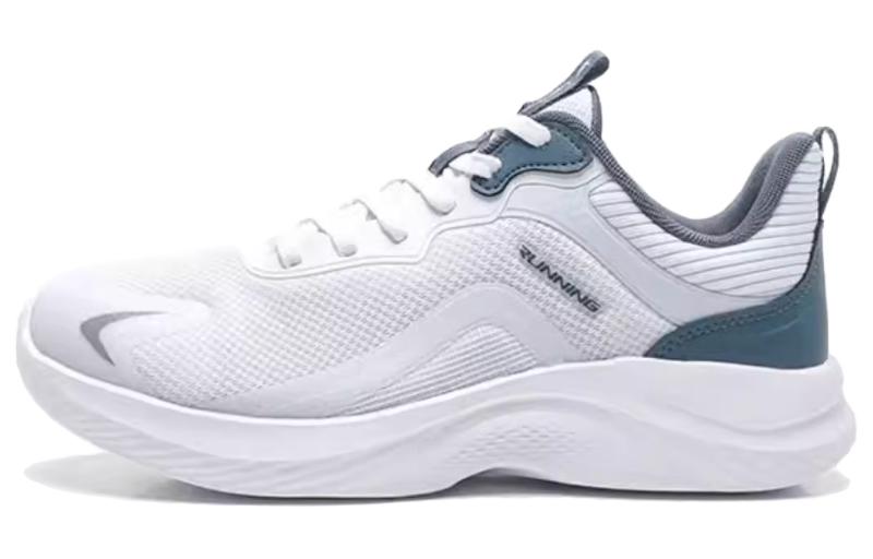 QIAODAN Wear resistant And Lightweight Low top Running Shoes Men’s White Blue