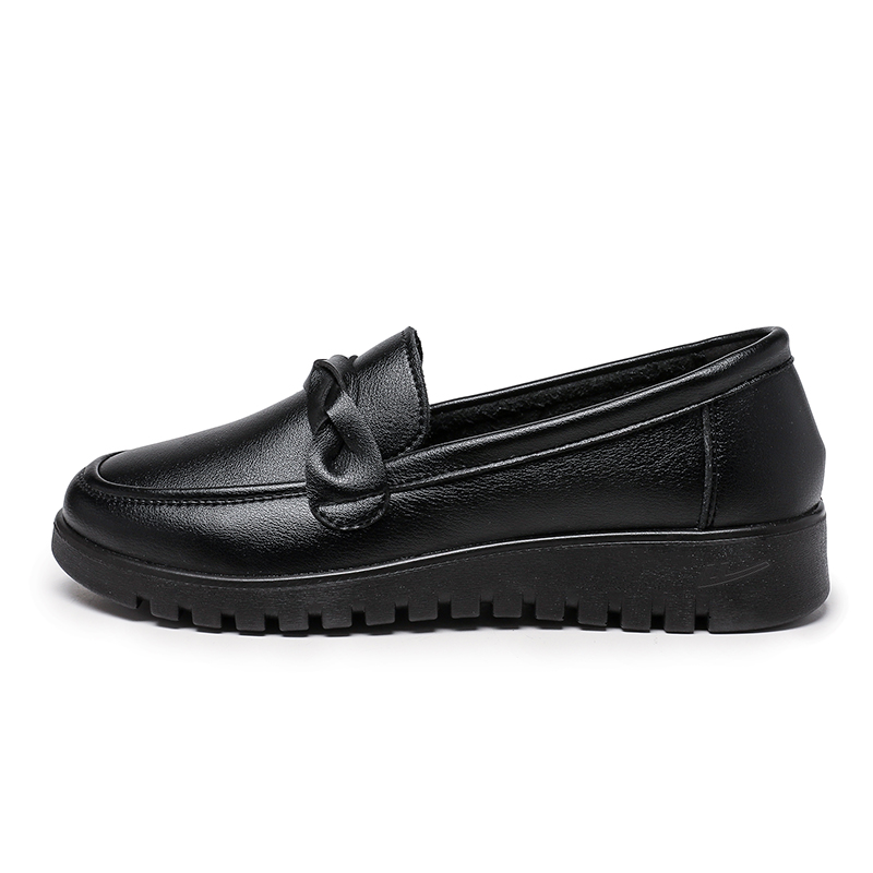Warrior mom's shoes, spring and autumn shoes for the elderly, grandma shoes, middle-aged and elderly women's shoes, middle-aged soft-soled non-slip leather shoes, flat and wear-resistant, light and comfortable, low-cut, breathable and versatile, fashionable and classic, women's casual shoes, women