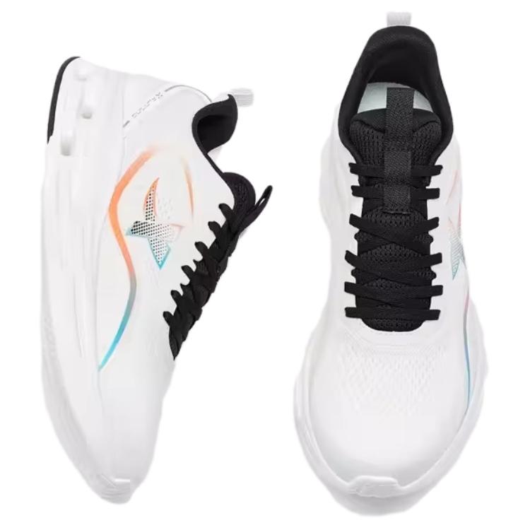 XTEP Comfortable And Breathable Cushioning, Wear Resistant Low top Casual Running Shoes Men’s White Orange