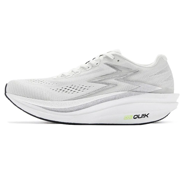 361° Flame 4.5 MIX Low top Carbon Plate Training For Track And Field Competition Running Shoes Unisex Silver White
