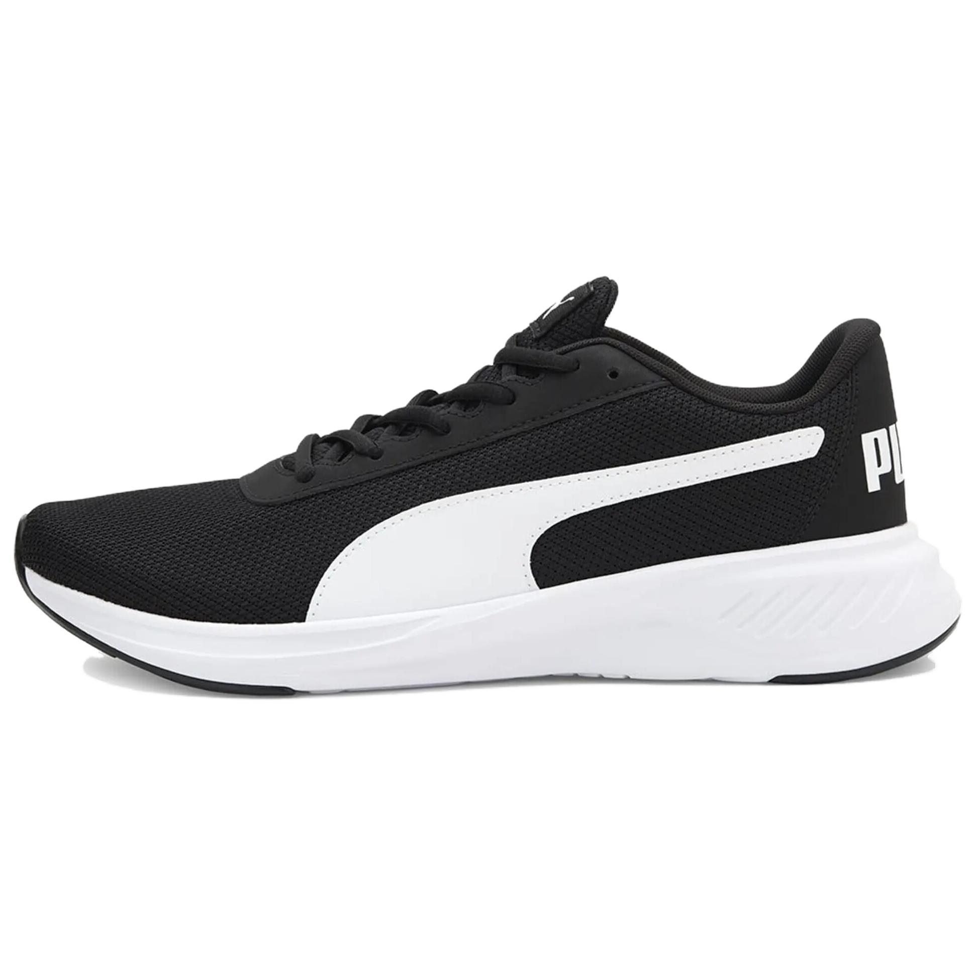 PUMA Night Runner V2 Slip Resistant Abrasion Resistant Low top Running Shoes Men's Black White