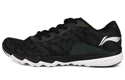 Li Ning Lightweight Breathable Low top Running Shoes Women's Black White