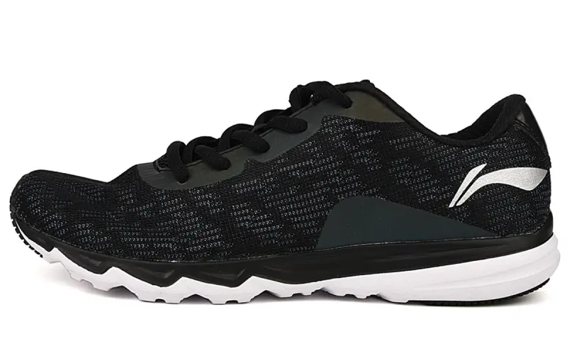 Li Ning Lightweight Breathable Low top Running Shoes Women's Black White