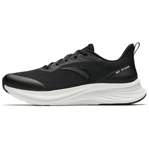 Anta Breathable Lightweight Rebound Low top Casual Running Shoes Women's Black White