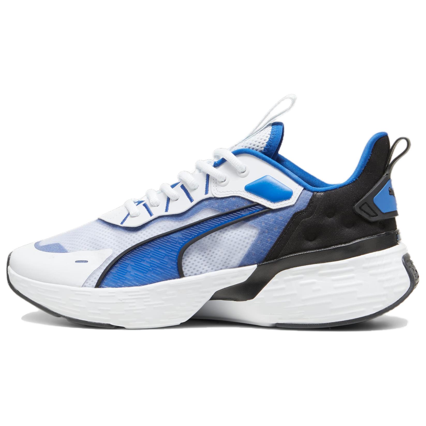 PUMA Softride Sway Slip Resistant Abrasion Resistant Low top Casual Running Shoes Unisex White Blue