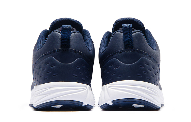 PEAK Leather Lightweight Anti Slip Low top Running Shoes Men’s Navy Blue