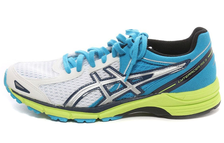 Asics LyteRacer Comfortable Abrasion Resistant Low top Running Shoes Women's White Blue