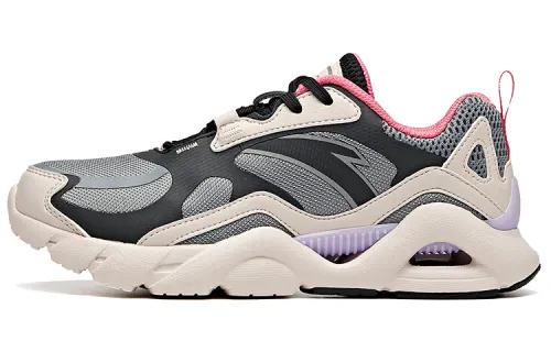 ANTA Running Shoes Women's Low Top Cool Gray/Lotus Gray/Black
