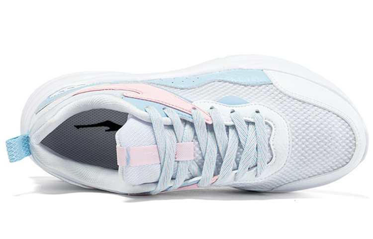 Erke Comfortable Mesh Cushioning Breathable Lightweight Running Shoes Women’s White Blue