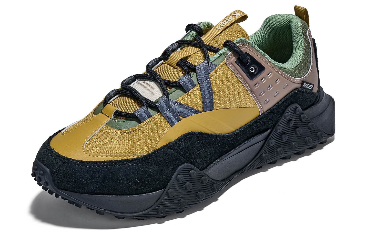 Kappa Slip Resistant Low top Casual Running Shoes Unisex Yellow Black Green