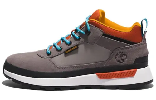 Timberland Field Pulls Hiker Ankle Length Outdoor Boots Gray Orange
