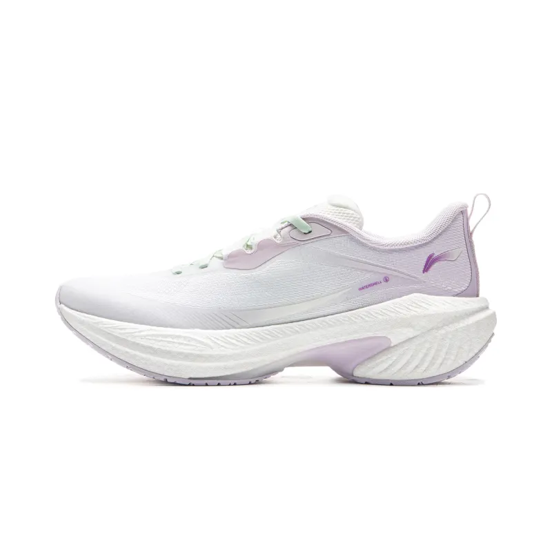 Li Ning Woshi 4.0 Protective Edition Running Shoes Women's Low Top White Purple