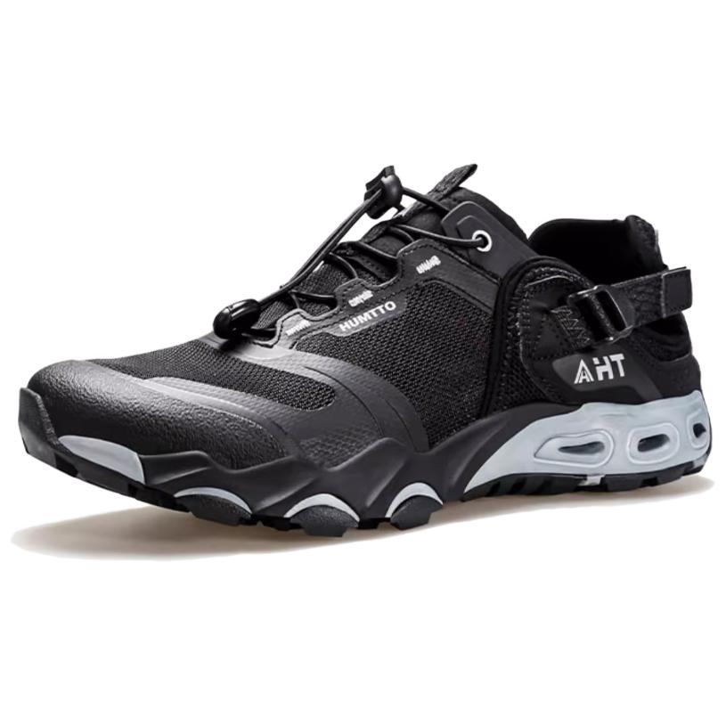 HUMTTO Comfortable Slip Resistant Slip Resistant Outdoor Shoes Men’s Black Gray