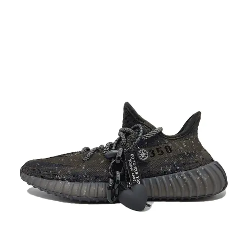 Adidas Originals Yeezy Boost 350 V2 Abrasion Resistant Low top Running Shoes Unisex Black