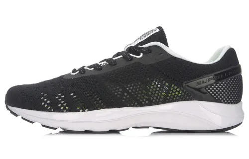 Li Ning Super Light 14 Cushioning Slip Resistant Breathable Lightweight Low top Running Shoes Women's Black White