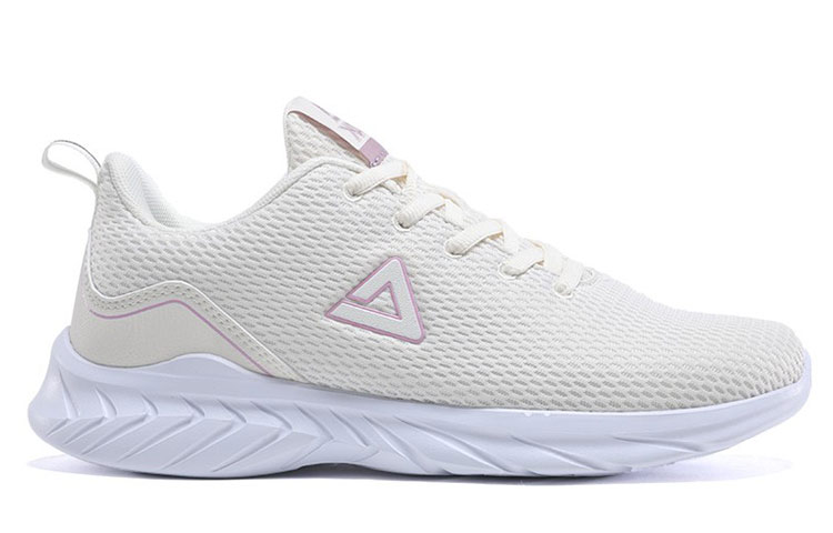 PEAK Casual Cushioning Slip Resistant Abrasion Resistant Breathable Low top Running Shoes Women’s Canvas White