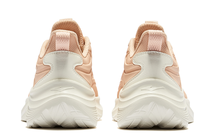 Erke Ming Ouyang Cushioning, Wear Resistant Low top Running Shoes Women’s White Peach Microcrystal