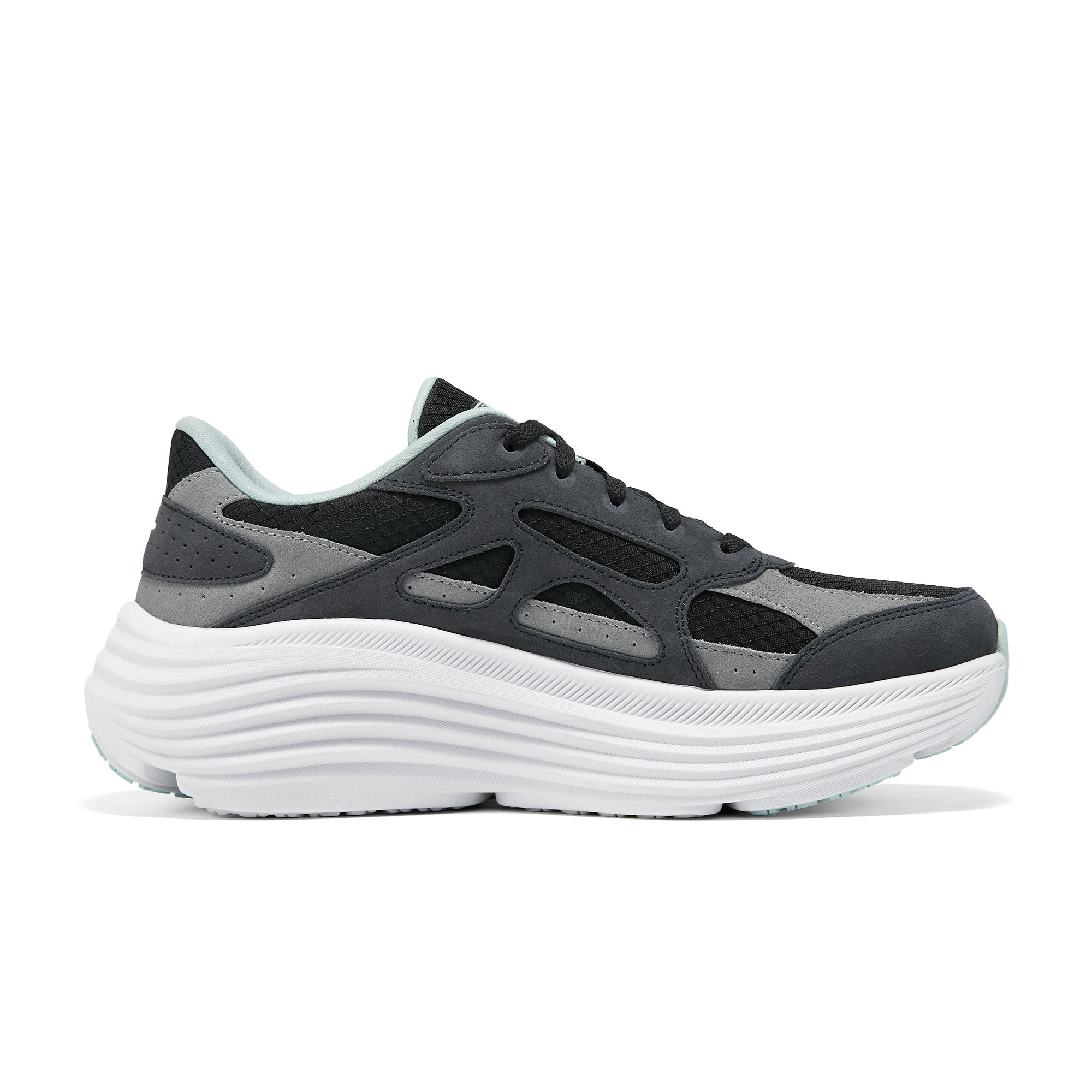 Skechers Nylon Breathable Lightweight Support Cushioning Balance Low top Running Shoes Women’s Gray