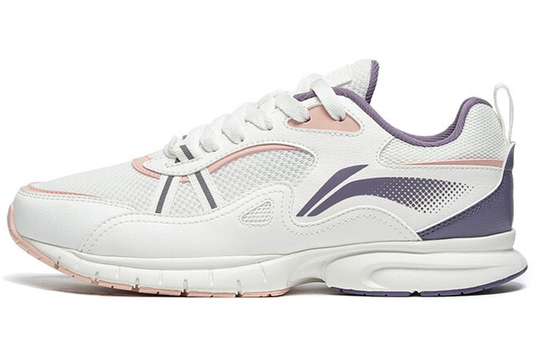 Li Ning Comfortable Textile, Leather Cushioning Slip Resistant Abrasion Resistant Breathable Lightweight Low top