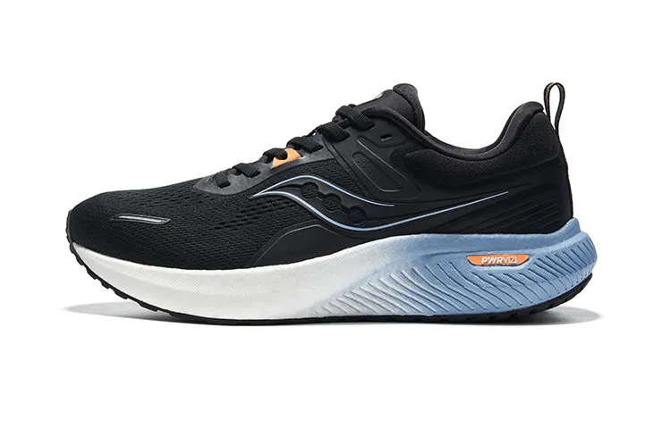 Saucony Surge 2 Cushioning Slip Resistant Low top Marathon Running Shoes Men's Black Blue