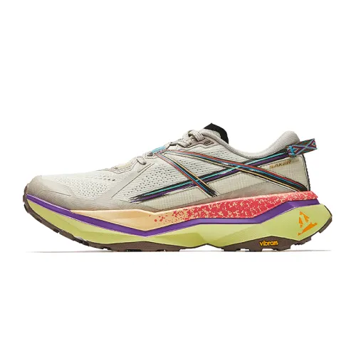Anta Slip Resistant And Abrasion Resistant Coverage Low top Casual Running Shoes Women's Beige Gray
