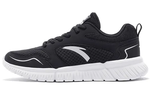 Anta Fabric Comfortable Slip Resistant, Abrasion Resistant, Breathable Low top Running Shoes Men's Black White