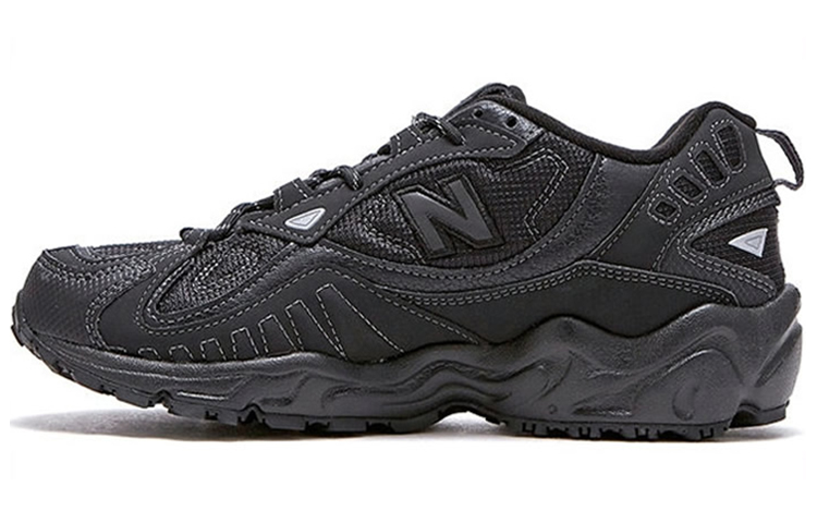 New Balance NB 703 synthetic leather, comfortable and versatile, shock-absorbing support, low-cut outdoor functional shoes, men's black, D wide