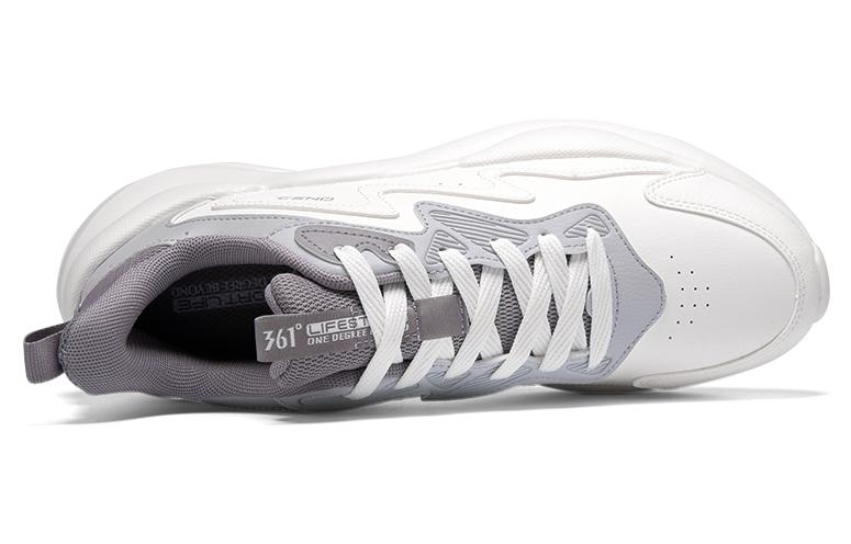 361° Wander Comfortable Abrasion Resistant Lightweight Low top Running Shoes Men’s White Gray